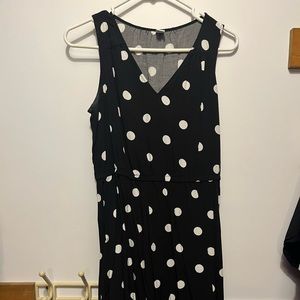 Black and white polka dot dress
